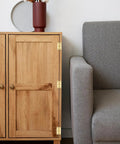 Wooden cabinet with 2 Inch Brass Hinges With 24 Screws 4 Pack Small Hinge Set for Wood Boxes Cabinets Chests Trunks