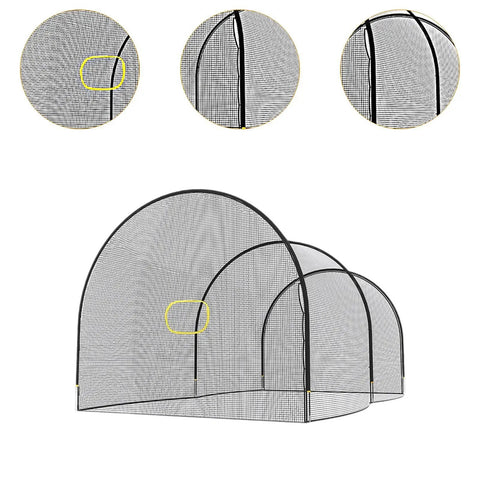 Baseball Batting Cage Net Training Equipment For Backyard And Home Practice Pro Grade Durable Fiberglass Poles With Polyester Netting
