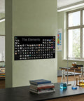 Periodic Table Of Elements Photo Poster 40x20 Inches Laminated For Classroom Dorm And Lab Walls With Ultra High Definition Photos Of Every Stable Element Chemistry Teacher Favorite Reference Wall Chart For Science Nerds displayed in a classroom setting
