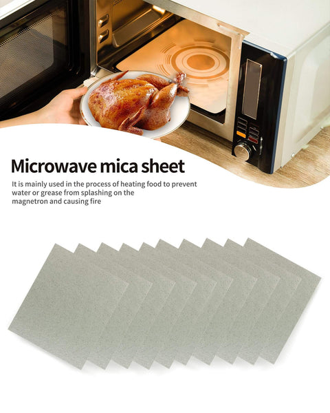 Universal Microwave Waveguide Cover Mica Sheet 150X120mm Free Cutting To Fit Any Oven Cavity Right Wall 10 Pack