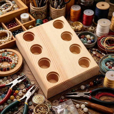 Beading and Pliers Organizer Tray for Desktop and Workbench Tools Multi Slot Pliers Storage Rack on craft table