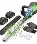 Cordless Hedge Trimmer With Battery And Charger Included, 22 Inch Dual Action Blades, 3000 RPM Motor, Cuts Up To Two Thirds Of An Inch