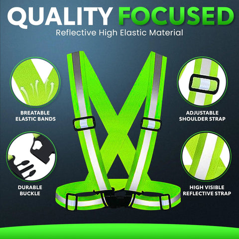 High Visibility Reflective Safety Vest Bulk Pack For Men And Women, breathable mesh lime color, adjustable straps