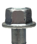 Close-up of Three Eighths By Three Inches Large Diameter Tapcon LDT Anchor For Concrete, showing serrated hex washer head.