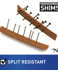 Pair of composite shims and wedges for leveling, 8-inch waterproof brown, 24-pack by Nelson Wood Shims