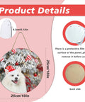 Six Round Sublimation Door Hanger Blanks For DIY Wall Decor with Merry Christmas design, MDF circles, rope, and protective film.