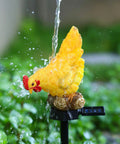 Outdoor Chicken Solar Lights Resin Garden Decor For Patio And Yard Cute Chicken Lamps With Cozy Vibe And Warm Glow
