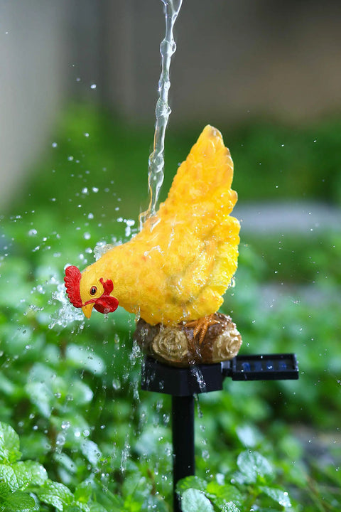 Outdoor Chicken Solar Lights Resin Garden Decor For Patio And Yard Cute Chicken Lamps With Cozy Vibe And Warm Glow