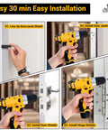 Installation of Door Armor Max Single Door Security Kit Reinforcement For Jamb Frame And Hinges Five Piece Lock Security System