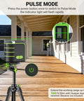 Self Leveling Laser Level Kit With 60 Inch Tripod For Precise Home Reno, Accurate To One Ninth Inch At 33 Feet, Easy Setup For Hanging Pictures, Installing Shelves, Aligning Cabinets, Tiling, Curtain Rods, And More U011G on tripod with pulse mode