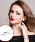 Your Go To Sterling Silver Oval Clasp Set for Jewelry Making Hypoallergenic Spring Bail Connectors shown on woman's bracelet