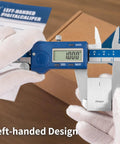 Left Handed Digital Caliper With Big LCD Screen Stainless Steel Body Dual Reading In Inches And Millimeters Ultra Accurate
