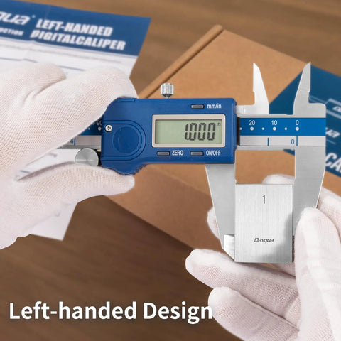 Left Handed Digital Caliper With Big LCD Screen Stainless Steel Body Dual Reading In Inches And Millimeters Ultra Accurate