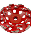 Red 4.5 Inch Diamond Grinding Wheel Workhorse For Aggressive Concrete And Coating Removal With S Segments Grit 18 20 Arbor 5 8 11