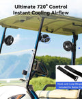 Magnetic Golf Cart Fan With 5000mAh Rechargeable Battery Easy Mount For Golf Carts RVs Boats Cruises Camps Travel Boss Gift For Him Dad Husband Father Men Women BBQ Lovers on cart