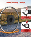 Upgrade Your Ride With A Dope 48V 1000W Rear Hub Motor Electric Bike Conversion Kit with LCD display and thumb throttle