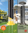 Outdoor Finch Feeder For Nyjer Thistle Seed, 14 Inch Tube Bird Feeder With 12 Feeding Ports And 8 Perches, Metal Hanging Yard Bird Feeder, Yellow Finish, Keeps Seeds Fresh And Dry with drainage comparison
