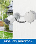 Round Outdoor Electrical Box Built Tough For Weatherproof Outlets Five 0.75 Inch Holes Aluminum Construction CUL Listed Gray Waterproof Junction Box For Home Improvement Pack Of 1 mounted with security camera in rain