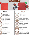 Comparison of others vs Pro Grade Auto Shop Towels 100 Pack Red 100 Percent Cotton Lint Free Shop Rags with features overview.