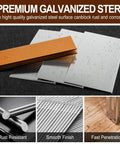 Premium galvanized materials from 800 Count 18 Gauge Brad Nails and Staples Combo Kit, emphasizing rust resistance.