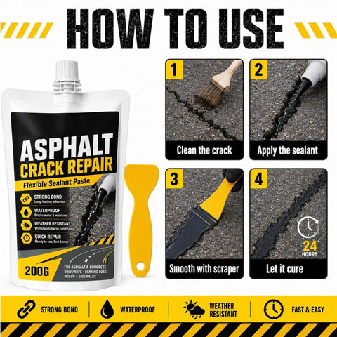 How to use Heavy Duty Concrete Crack Sealant Fast Drying Waterproof Filler 200 Gram kit step by step instructions