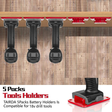 Beefy Heavy Duty Tool Holder Mount Kit For Power Tools That Fits Milwaukee M18 And Dewalt 20V 12V Drills Wall Mounted Hanger