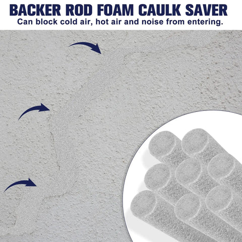 Tough As Nails Polyester Foam Backer Rod, 3/8 Inch By 59 Feet Long, sealing a concrete crack to block moisture.