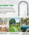 Multiple uses for Garden Arch For Weddings And Parties, Sturdy Steel Trellis Arch With Lattice Sides, outdoor and event settings.