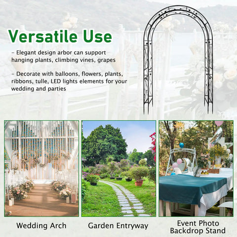 Multiple uses for Garden Arch For Weddings And Parties, Sturdy Steel Trellis Arch With Lattice Sides, outdoor and event settings.