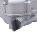 Lumicasaler gear reduction box, gray metal housing with oil fill cap, side view