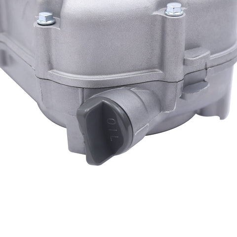 Close-up of Gear Reduction Box 2 To 1 Ratio Speed Reducer With Built In Internal Clutch For Honda GX270 13 HP Motor, heavy-duty casing
