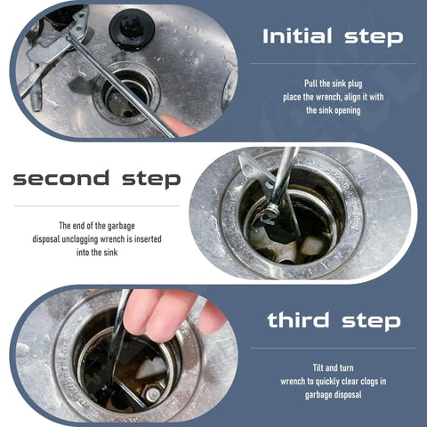 Garbage Disposal Unjamming Wrench Tool Universal Compatibility With Moen InSinkErator And Waste King Disposals Above The Sink Clearing Clogs Quick And Easy No Fuss Repair