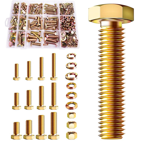 All In One Metric Bolt Kit With M4 M5 M6 And M8 Hex Head Bolts Nuts And Washers 719 Piece Set for DIY projects
