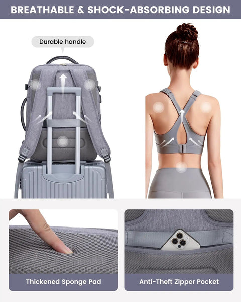 40L Travel Backpack For Women, TSA Approved, Large ✓