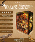 Dinosaur Museum 3D Wooden Puzzle With LED Lights For Bookshelf Decor DIY Craft For Adults A Dope Educational Gift Box