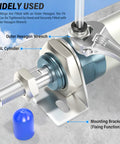Push To Connect Pneumatic Fittings Straight Male 3/8 Inch Tube OD X 1/2 Inch NPT Thread Copper And Plastic in use with wrench