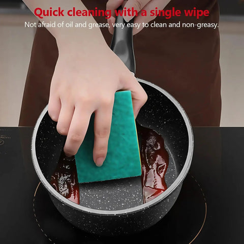Hand cleaning 1.5 Quart Nonstick Saucepan With Detachable Handle And Swiss Granite Coating Small Multipurpose Pot For Induction Cooking