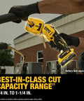 Using 20V Max XR Copper Tubing Cutter For 1/4 Inch To 1-1/4 Inch Copper Tubing K L M Hard And Soft Pipe on outdoor pipe