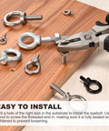 Shoulder Eye Bolt Set One Quarter Inch By One Half Inch Four Pack Carbon Steel Lifting Eye Bolts installation demonstration