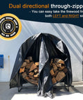 40 Inch Firewood Log Hoop Cover Built Tough As Nails Heavy Duty 600D Waterproof Round Log Rack Weather Resistant