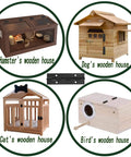 Six Pack Continuous And Piano Hinges For 4 Inch Openings In Black 304 Stainless Steel, 0.04 Inch Thick, shown with pet houses