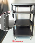Bulletproof M5 Cage Nuts And Screws Pack With Washers For Quick Square Hole Rack Mount Hardware Upgrade On Server Cabinets Router Stands And Av Studio Racks, showing rack with numbered vertical slots.