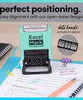 Kick Up Your Mail Sorting Game With This Heavy Duty Self Inking Date Stamp That Delivers Crisp Blue And Red Dates Onto Documents.