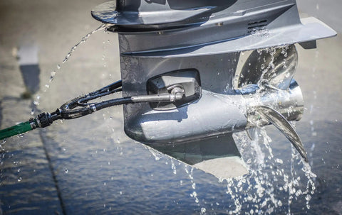 Universal Dual Flow Boat Motor Flusher With Rectangular Muffs, Easy Installation, Keeps Inboard And Outboard Engines Clean And Protected From Salt, Sand And Debris