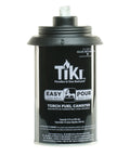 12 Oz Torch Replacement Canister With Easy Pour System, black metal design, for outdoor patio torches, long-lasting fiberglass wick visible.