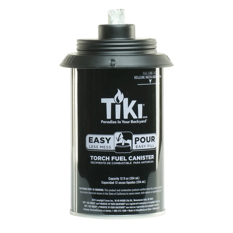 Replacement Canister Set For Outdoor Torches 12 Oz Refillable Metal Fuel Canister with Easy Pour System