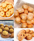 Cookies made with Automatic Cookie Press And Biscuit Maker, 180W Electric DIY Baking Tool with 8 Nozzles and 6 Cookie Patterns