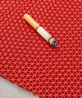 Game Changer Non Slip Drainage Flooring Rolls Custom Trim Down To Fit Pool Bathroom Garage Spa Warehouse Durable Water Resilient PVC Mats thick red drainage mat with cigarette on top