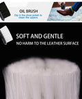 Portable Electric Shoe Cleaner And Polisher Brush Kit For Sneaker Upkeep With Dual Brush Heads showcasing soft bristle brush for leather care.
