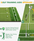 Dual Turf Golf Mat 5x4ft With 10mm And 15mm High Elasticity Base showing alignment training and approach angle aids